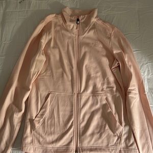 Pink full zip north face jacket light weight size s